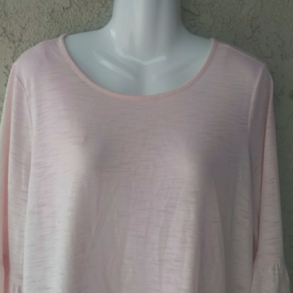 LC Lauren Conrad blush pink keyhole back lace hem - Picture 2 of 8